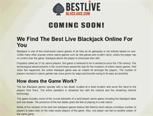 Tablet Screenshot of bestliveblackjack.com